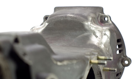 TIG welding magnesium gearbox Mercedes racing